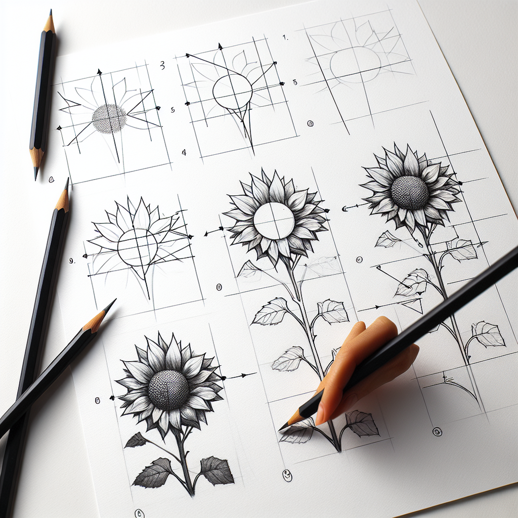 How to draw Sunflower