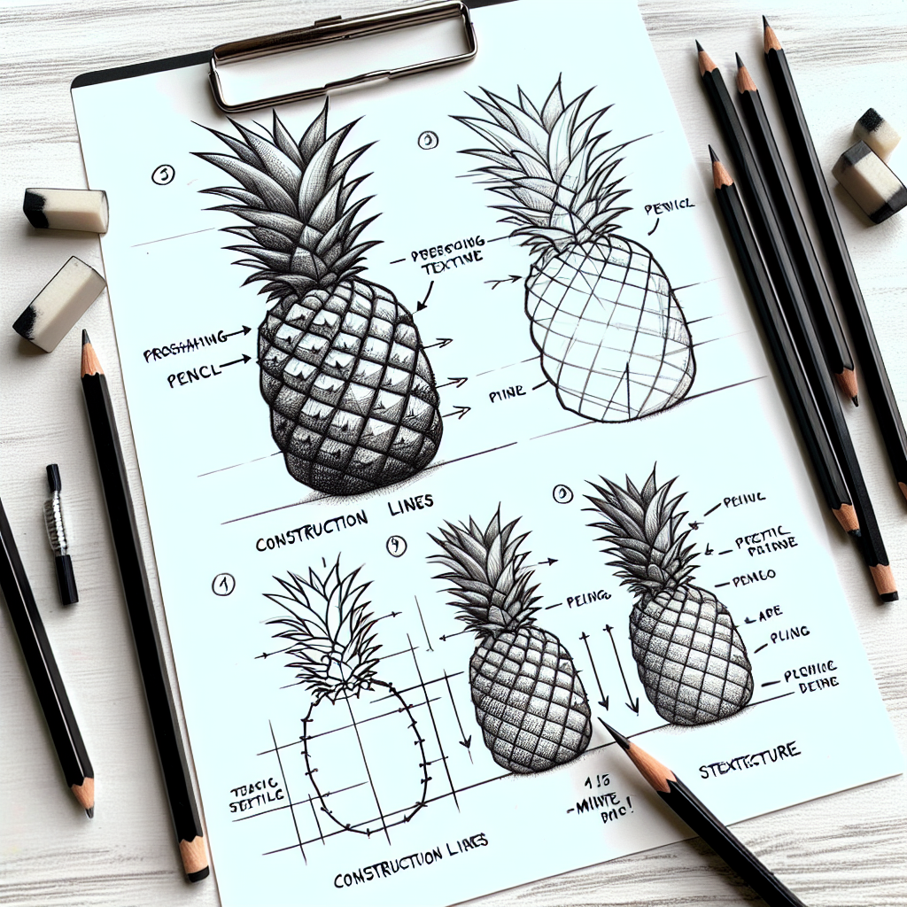 How to draw Pineapple