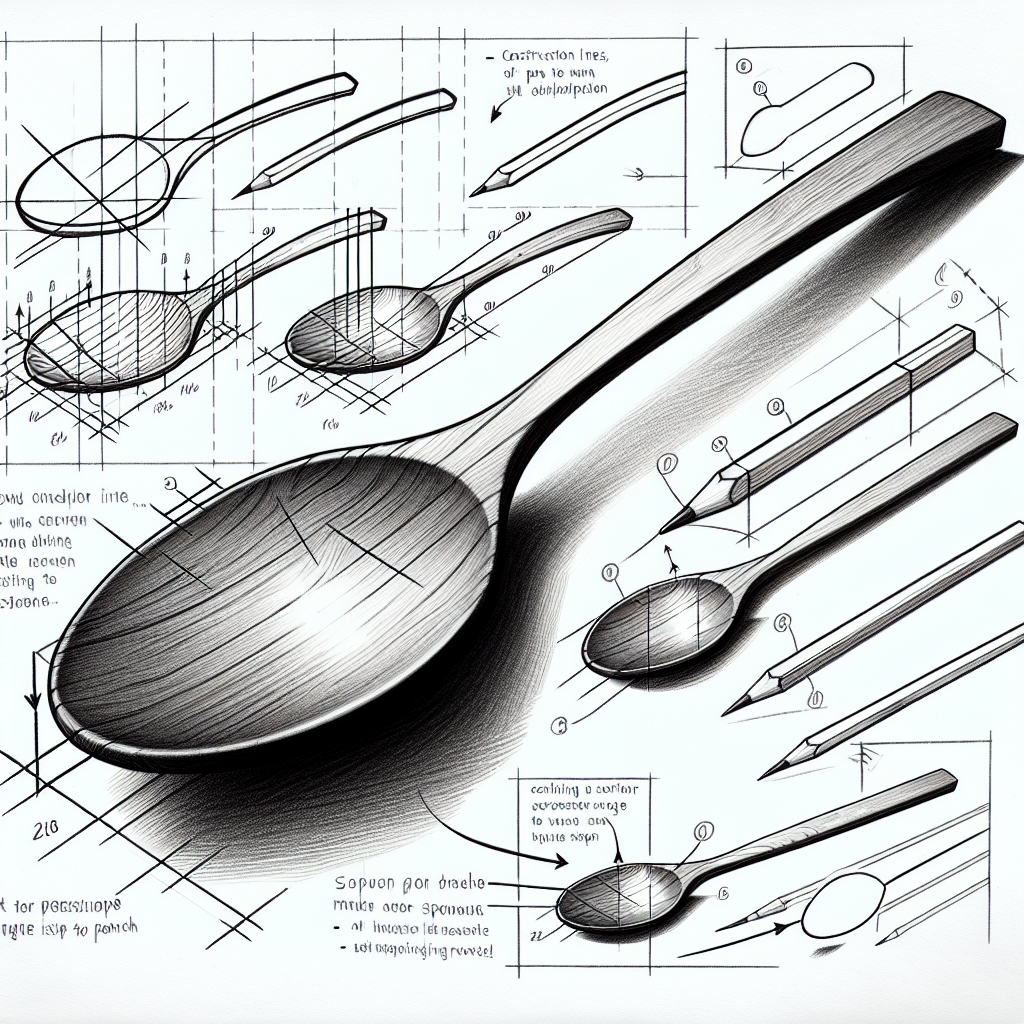 How to draw Wooden Spoon