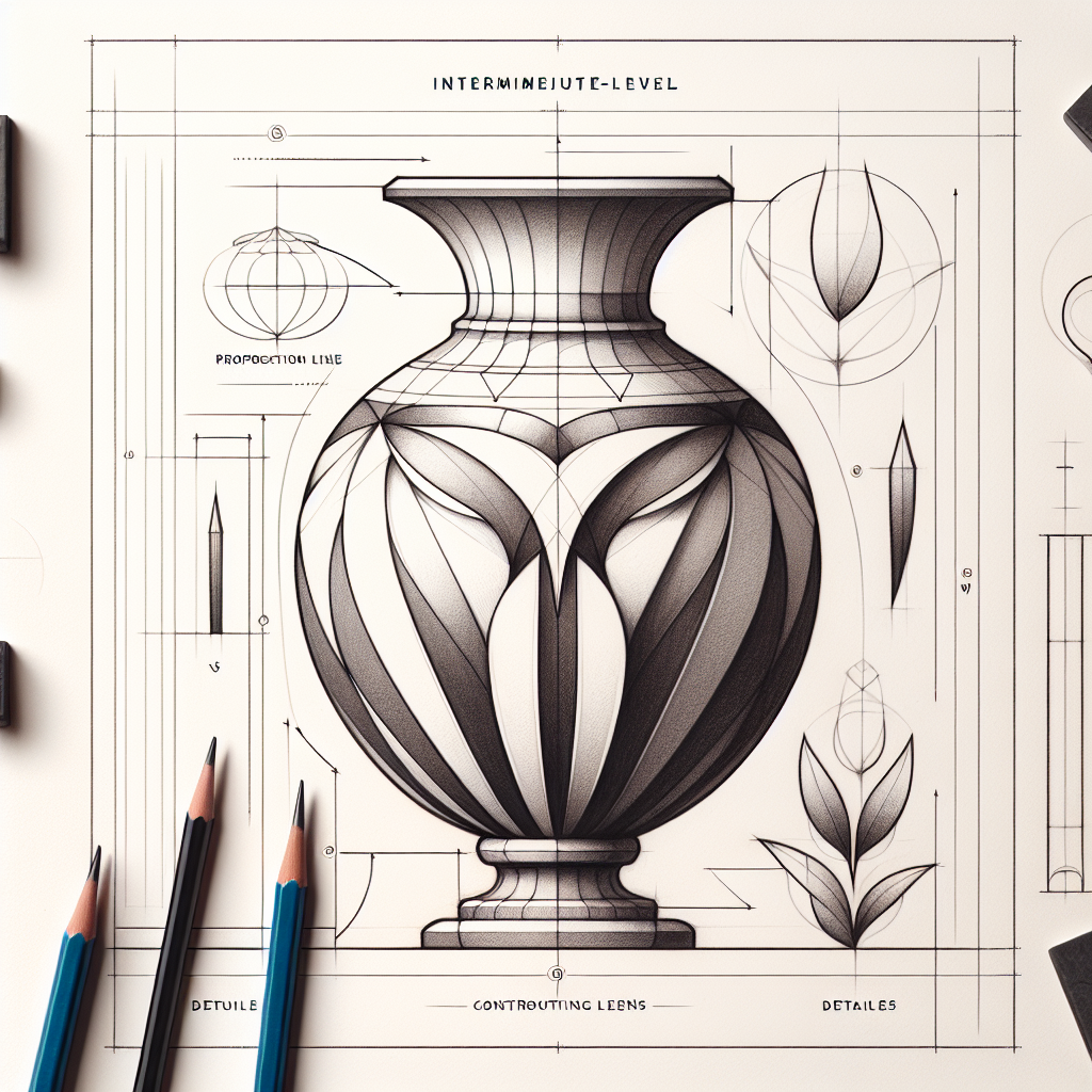 How to draw Decorative Vase