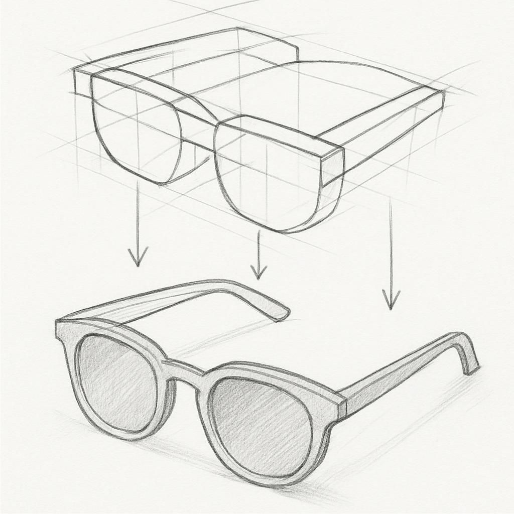 How to draw sunglasses