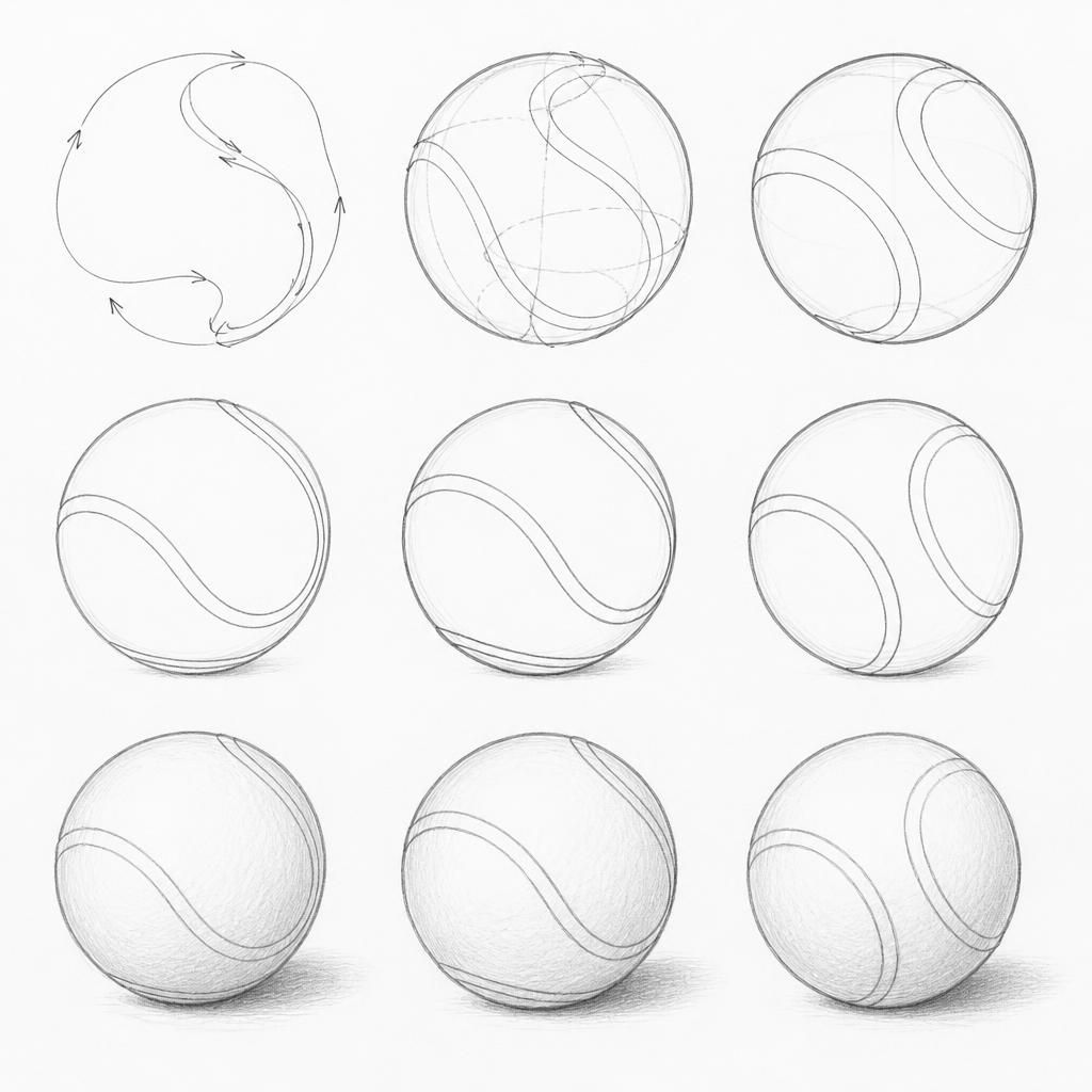 How to draw a rubber ball