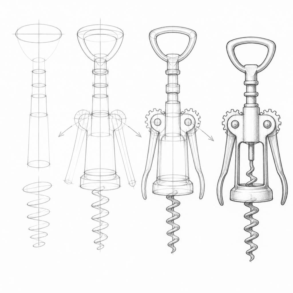 How to draw a corkscrew