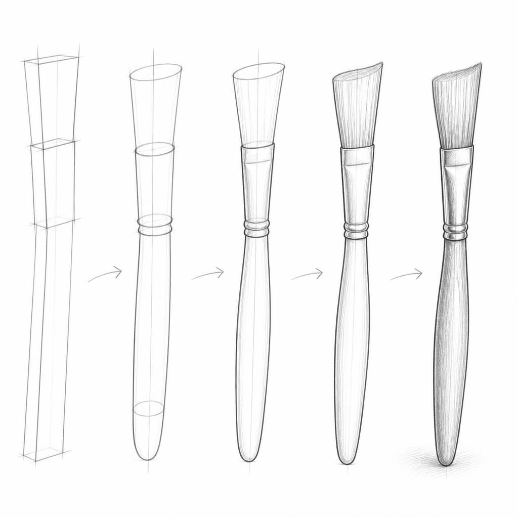 How to draw a paintbrush