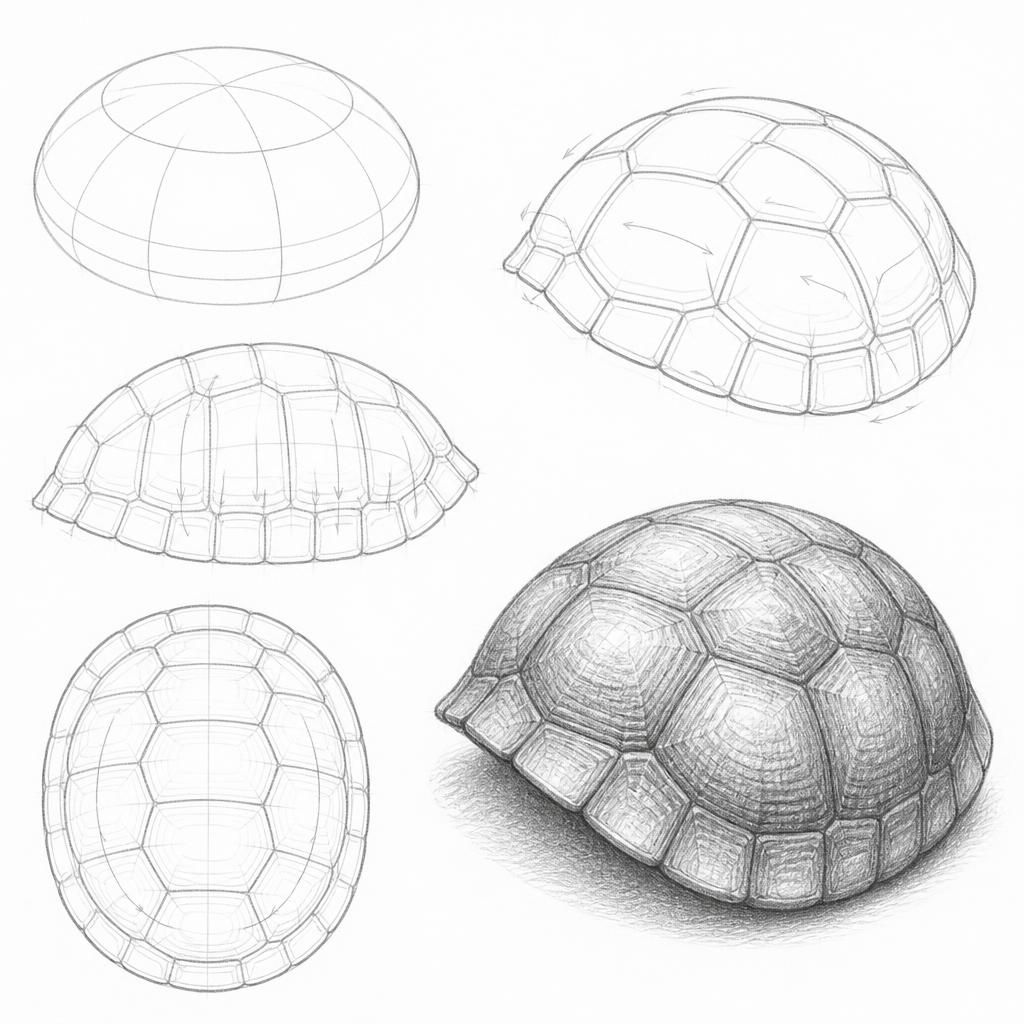 How to draw a turtle shell