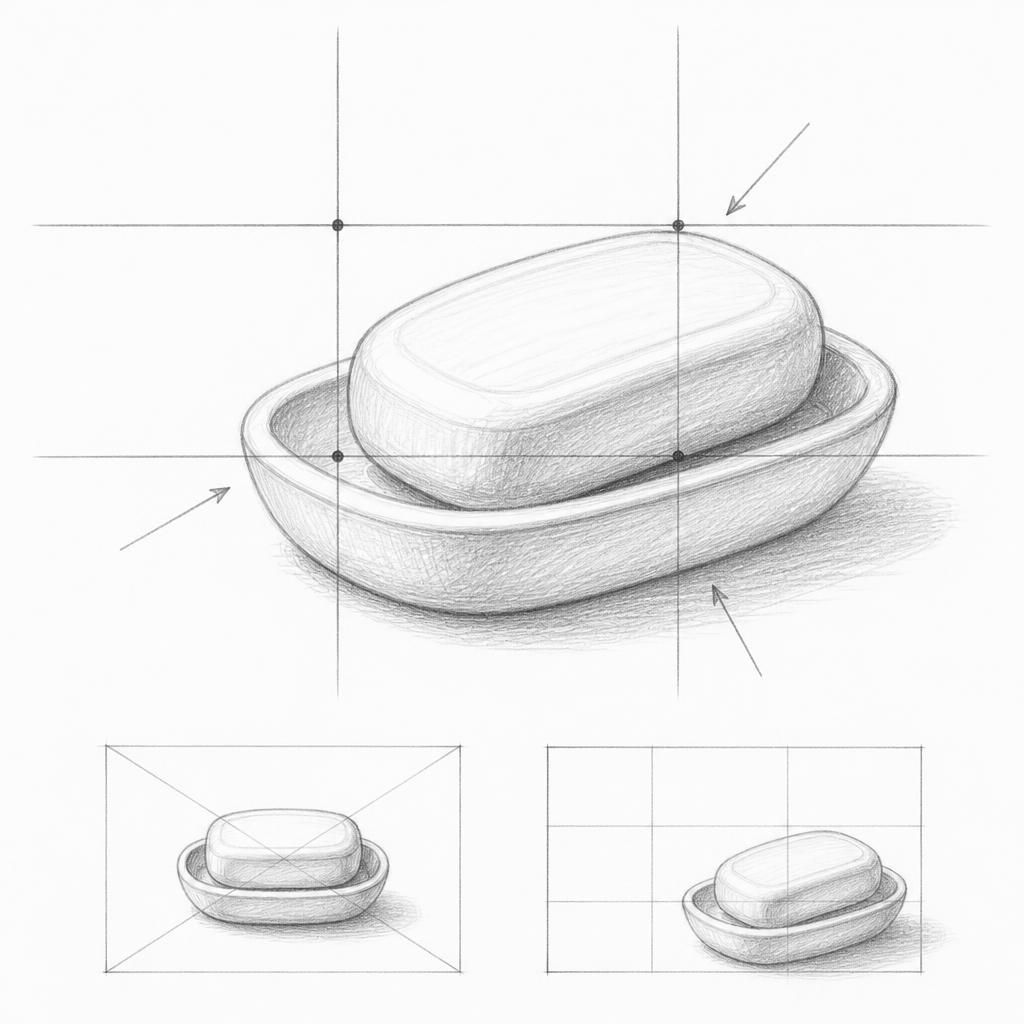How to draw a soap bar