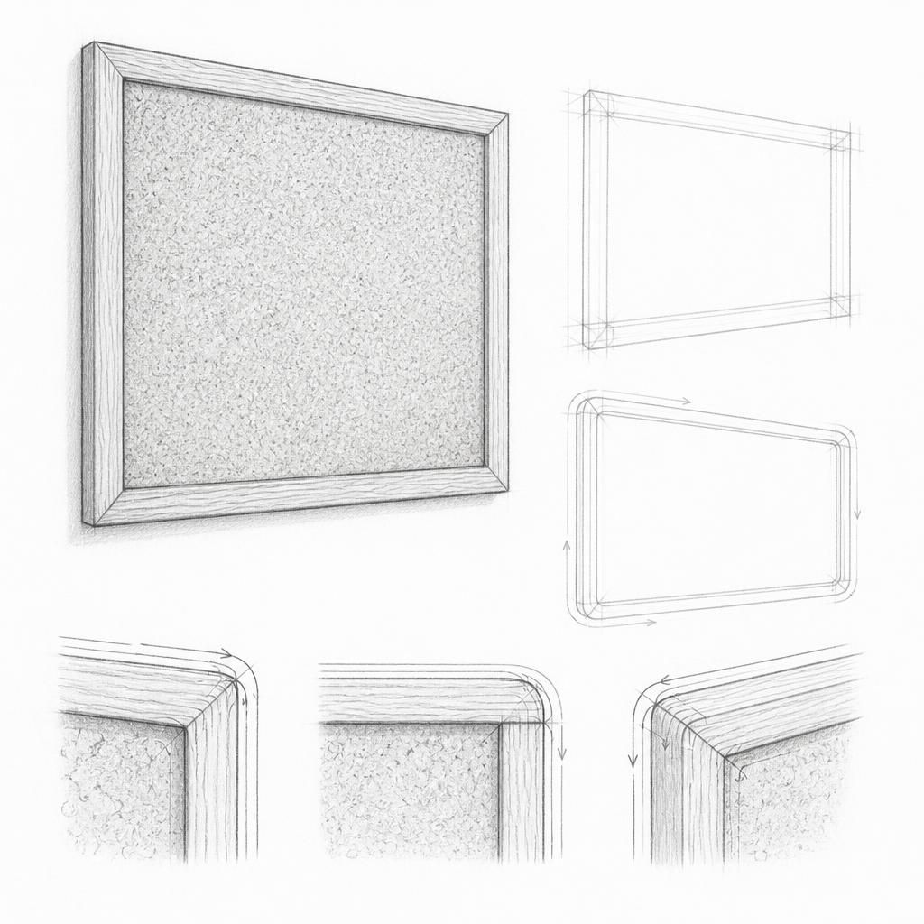 How to draw a corkboard